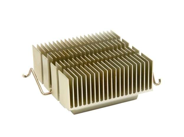A heat sink with straight fins