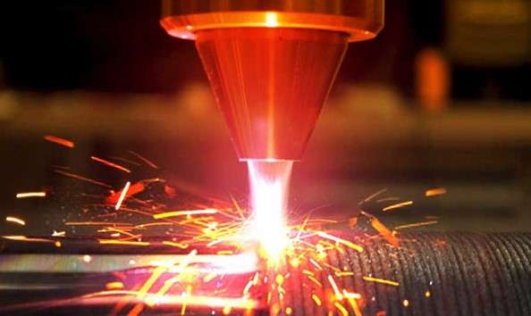 laser cladding on rolled metal part to improve its durability