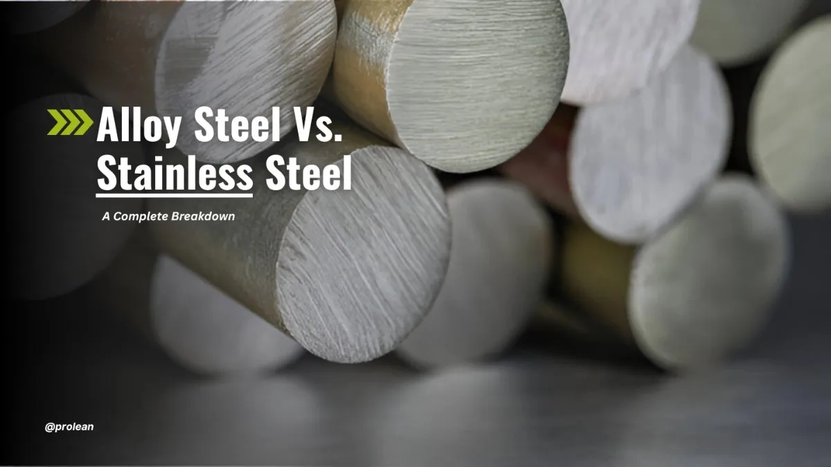 A feature image displaying the text "Alloy Steel Vs Stainless Steel" in bold, prominent font.
