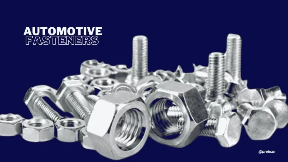 A Feature image showing fasteners used for mounting automotive components, with the text "Automotive Fasteners" overlaid.