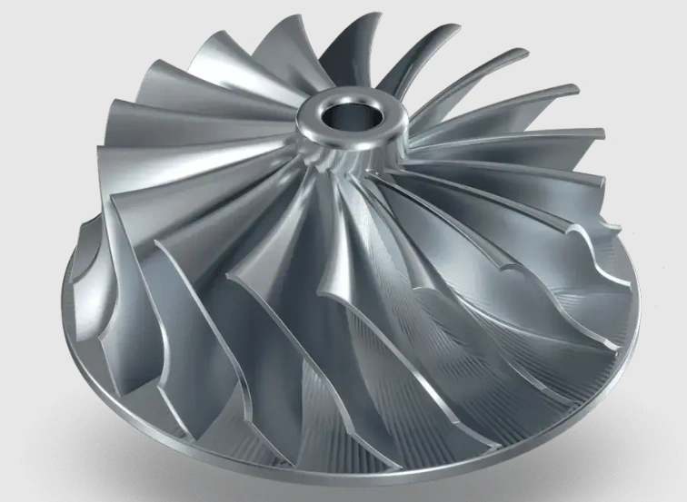 A close-up image of precision CNC machining part