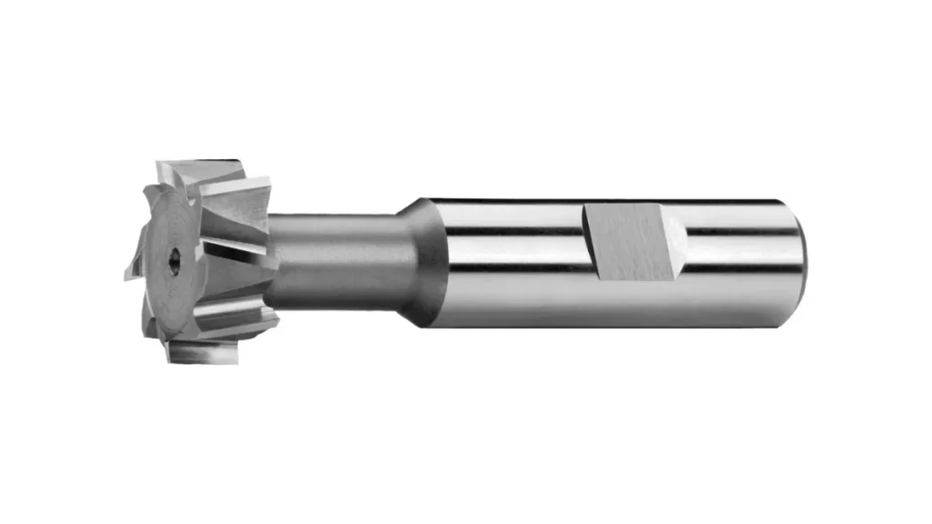 T-slot cutter with a specialized cutting edge designed for creating T-shaped slots.