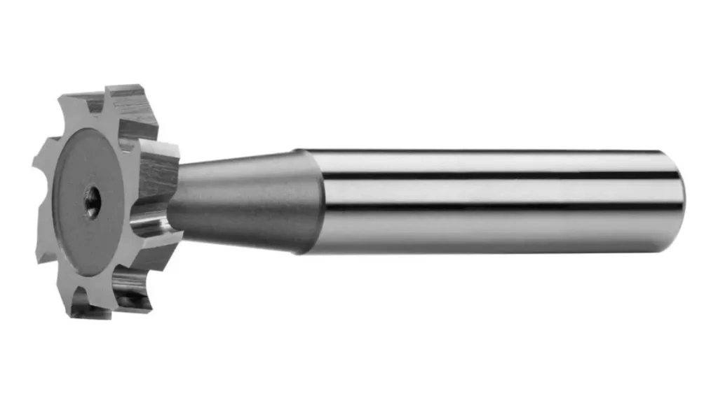 The image of a Woodruff cutter with a semi-circular cutting edge.