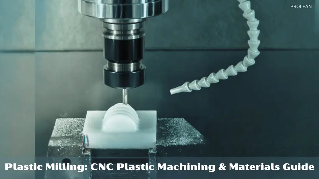 CNC machine cutting plastic parts.