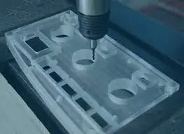 CNC machine cutting plastic parts