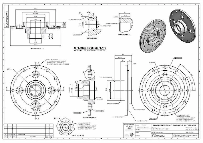 Dibujo técnico: su importancia en la fabricación - Servicio de mecanizado  CNC, creación rápida de prototipos