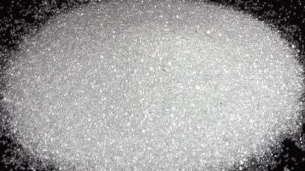 Glass beads on the surface of metal for bead blast finishing