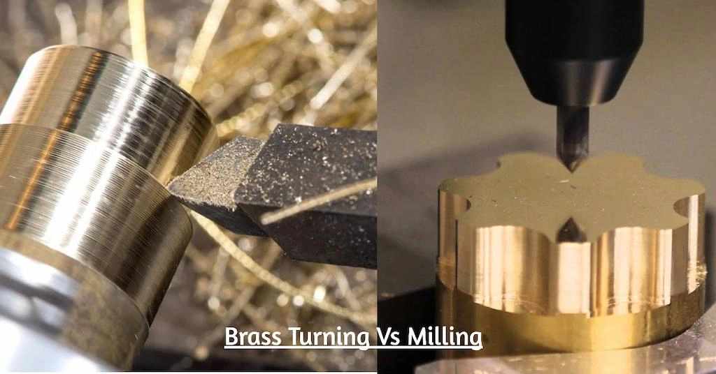 An image showing differences of CNC turning and milling setup for material removal