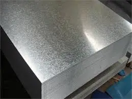 A close up view of galvanized steel