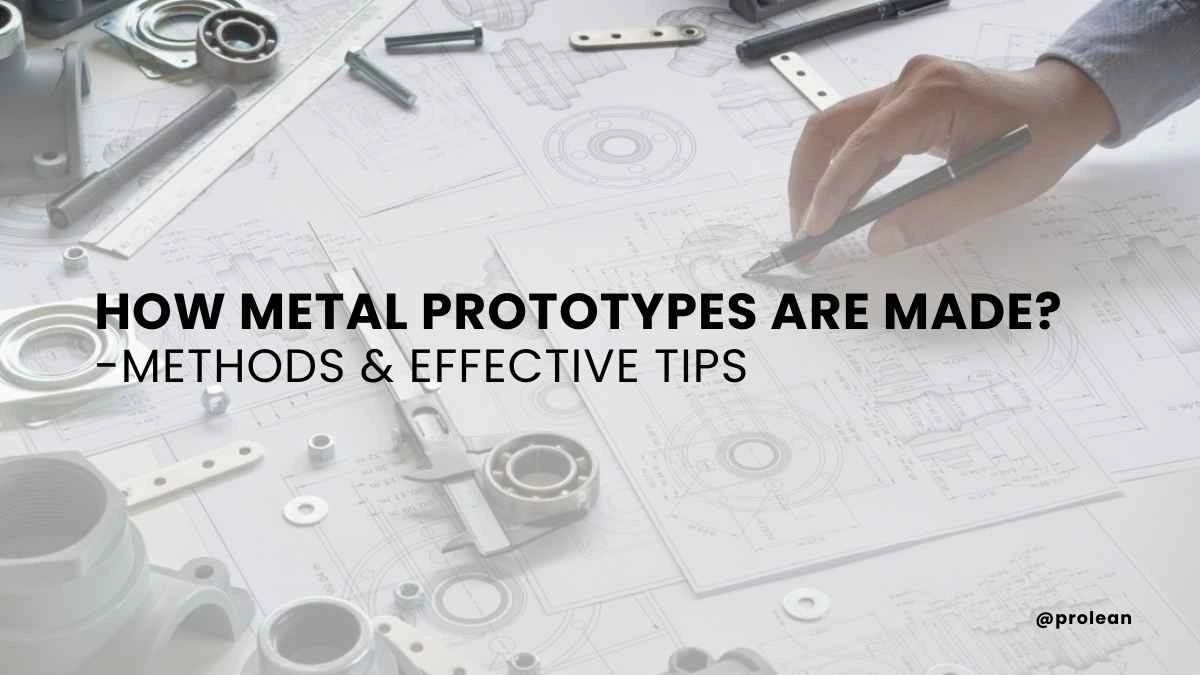 A title image for How metal prototypes are made? A paper design and hand at the background