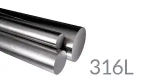 A close up view of solid 316  stainless steel rods with different diameters 