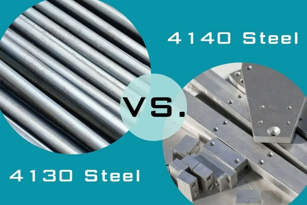 A comparison image for stainless 4140 and 4130 with text. 