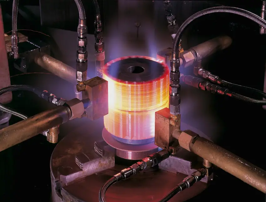 Alt Text: High-temperature annealing process in action, demonstrating the transformation of material properties under controlled heat treatment.