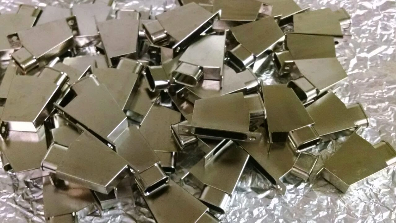 An aluminium part with a nickel-plated surface after finishing