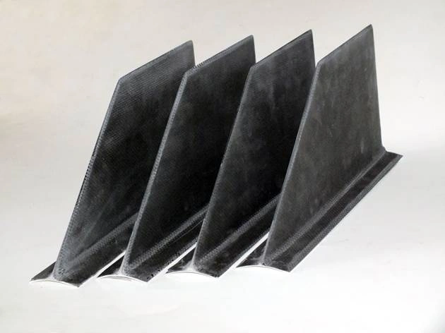 Four rocket fins plate in trapezoidal shape made from titanium alloy