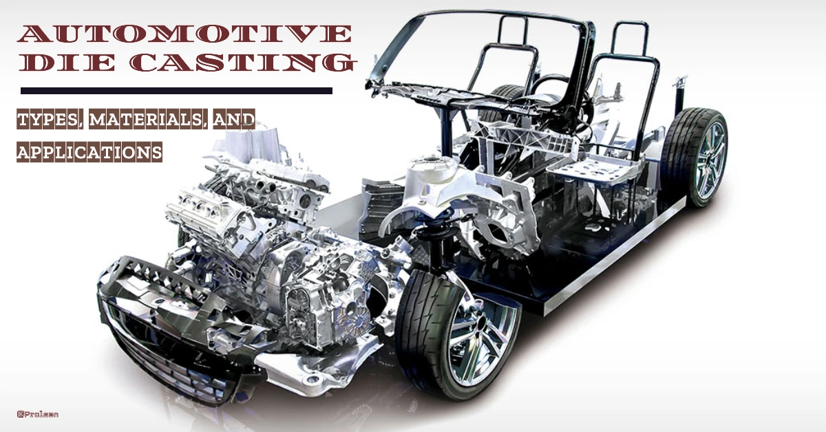 A die cast automotive body with text" AUTOMOTIVE DIE CASTING"