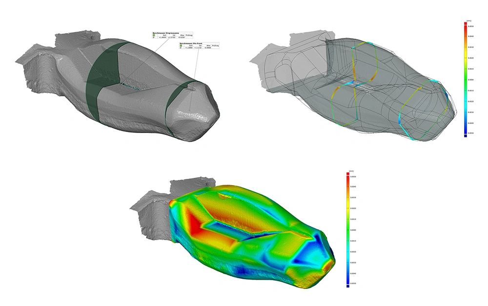 An image showing press fit 3D measurement in computer software