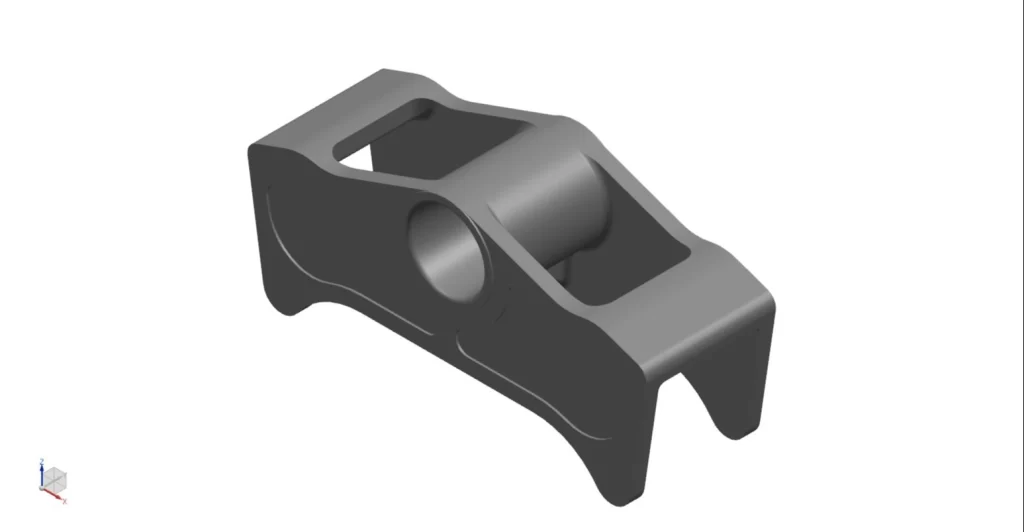 A 3D model of pattern ready for machining