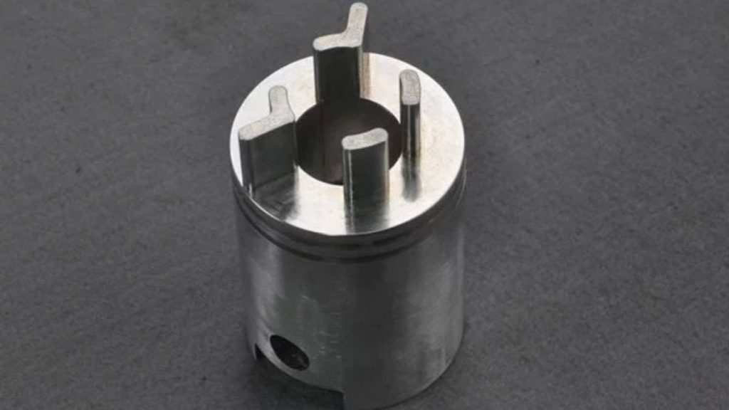 An image of a simple aluminum extruded product. It is designed for mounting and assembly use cases