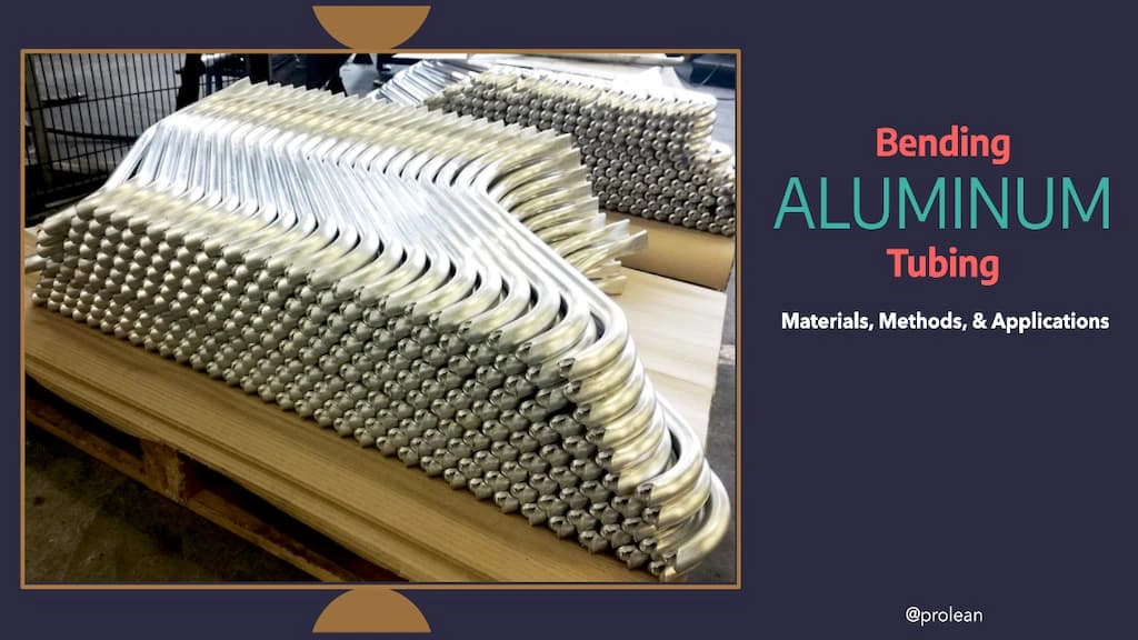 An image of several bent aluminum tubes on a table, text on the right side