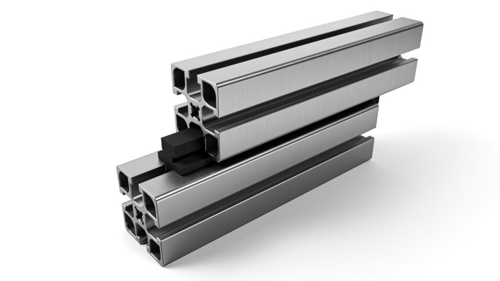 An image featuring 2024 aluminum alloy profile bars. It showcases the material's structure and suitability for extrusion