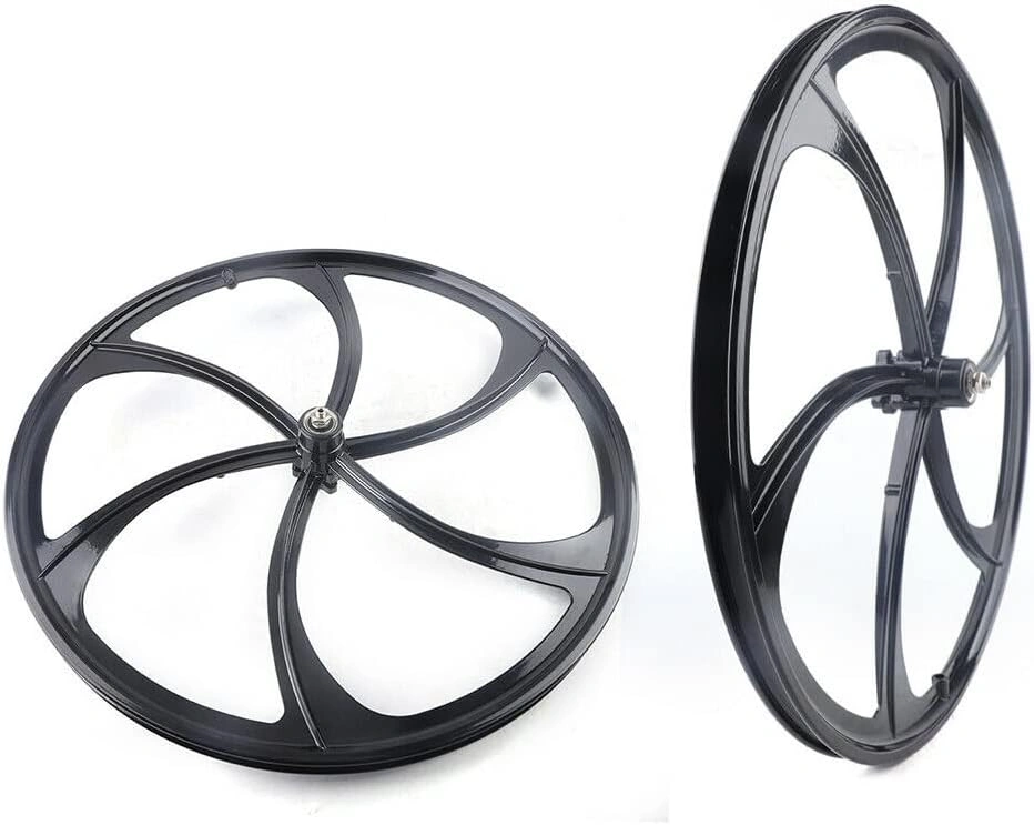 Custom magnesium alloy wheel for a bicycle with a smooth finish & black appearance 