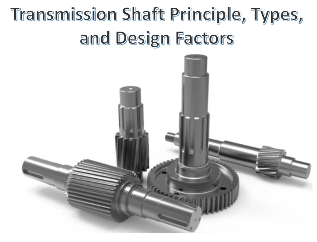 Four shafts of different shapes and sizes arranged on a surface