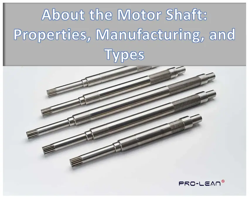 An image showing five tapered motor shafts with splines