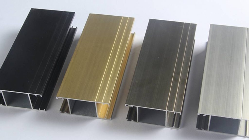 An image of a finished aluminum extruded product. It showcases the final design with anodized, and smooth edges, ready for use