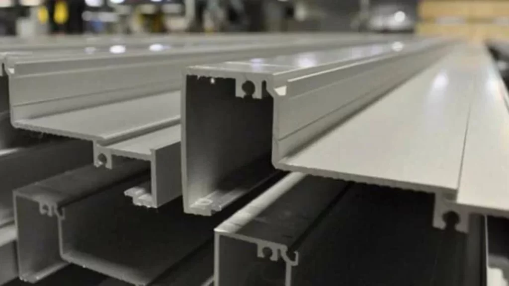 An image of heat-treated aluminum extruded bars showcasing the finished parts with aesthetic touch and uniformity