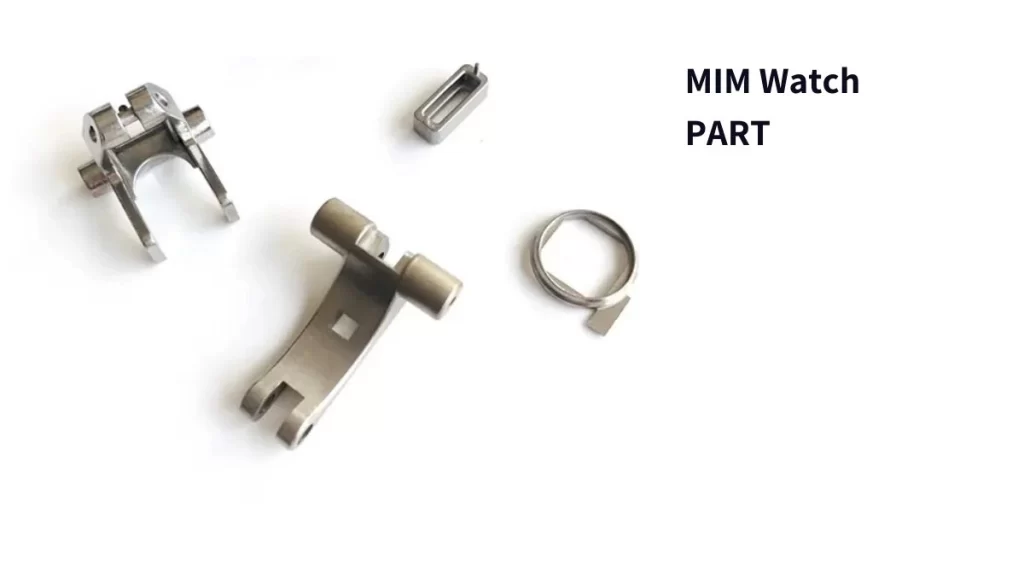 Simple MIM watch parts displayed, highlighting their precise and detailed features.