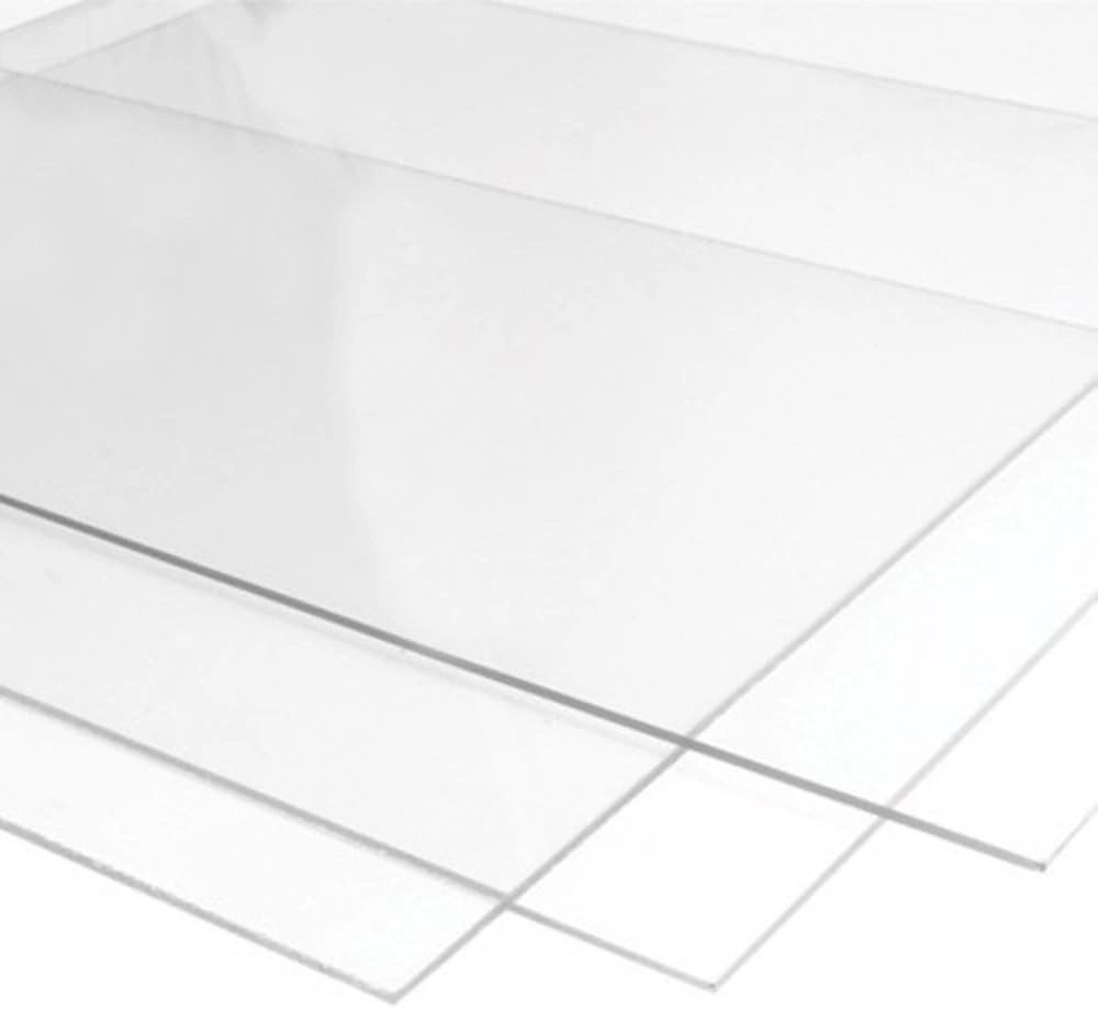 Four hard and transparent plexiglass acrylic sheets