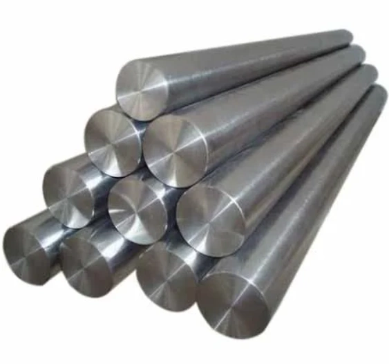 A pile of ten round bars of alloy steel 4340