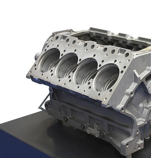 An image showing different types of holes on an engine block