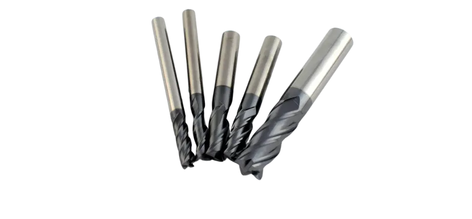 4 carbide-tipped milling cutters