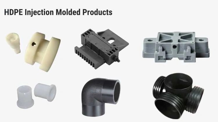 An image displaying HDPE injection molded products, showcasing custom-designed items