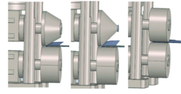 An image of a hemming tool of a double roller machine 