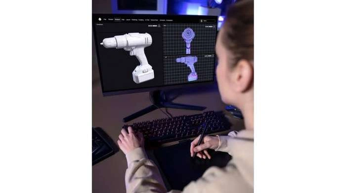 An Image of a prototype 3D design. It showcases a digital model for prototype development.