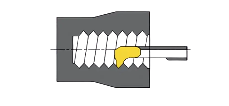 Threading cuts using a single-point cutting tool diagram