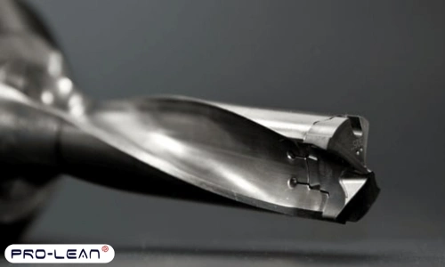 A close-up photograph of a drill bit