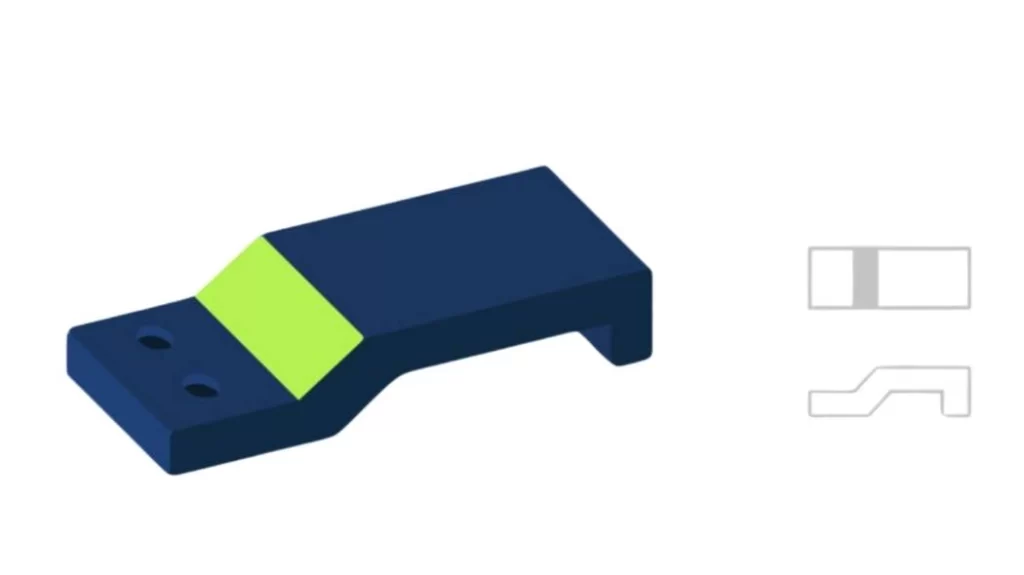 An Image illustrating uniform wall thickness in injection molding. It showcases consistent part design