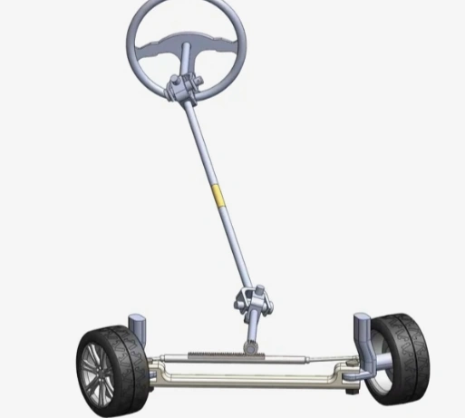 A simple diagram of a steering system