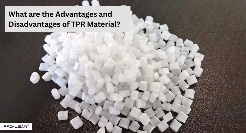 Pile of white TPR plastic pellets on a dark surface.