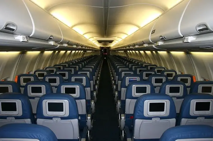 Different components of the airplane interior showing applications of PEI