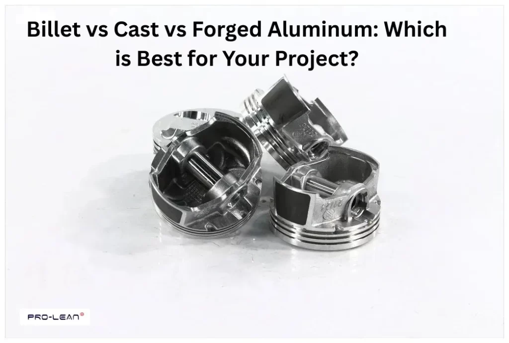 Three aluminum pistons, representing different manufacturing methods.