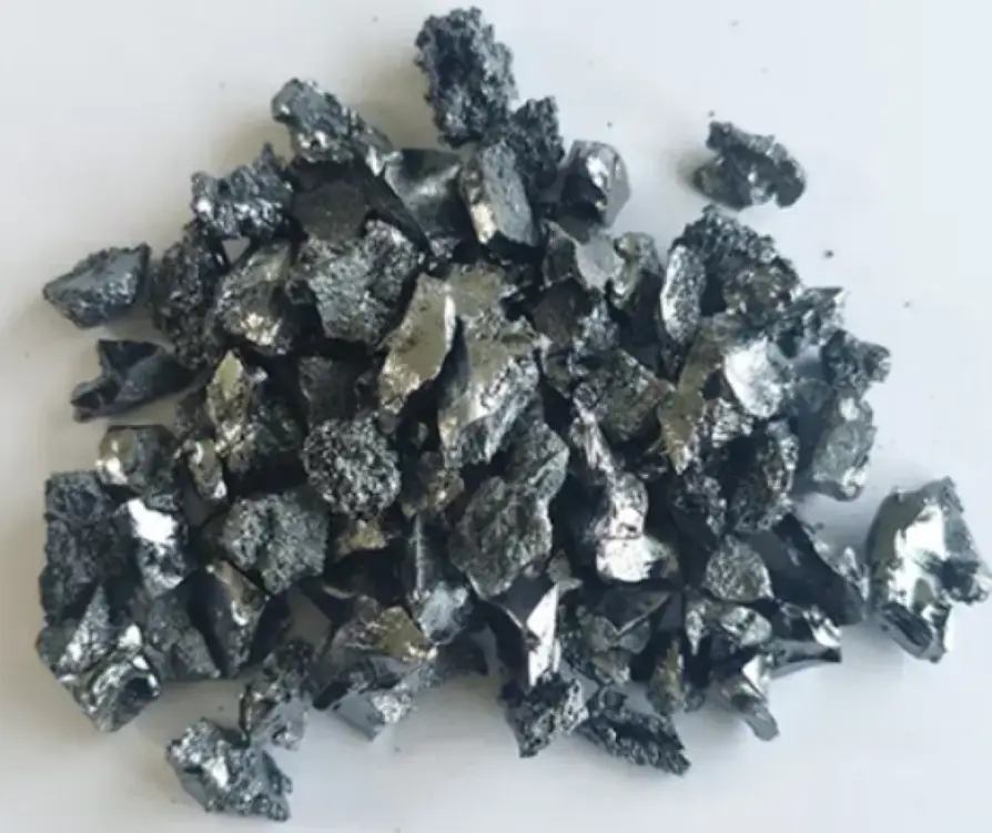 A lump of black, lustrous elements called boron