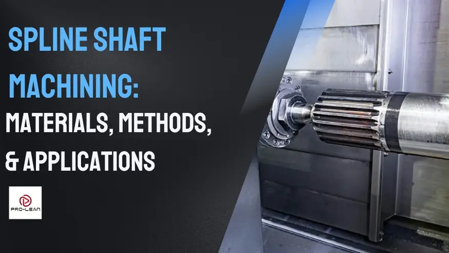 Image of a spline shaft manufacturing process in a CNC machine
