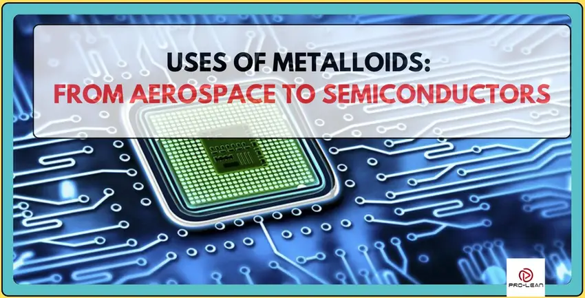 A semiconductor placed on a circuit board illustrating the diverse applications of metalloids.