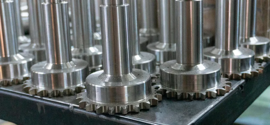 Stacked gears on a table