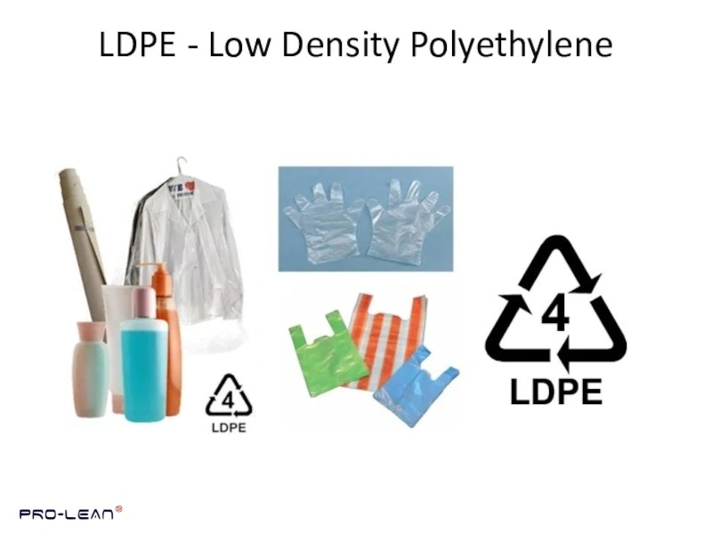 Examples of products made from LDPE plastic.